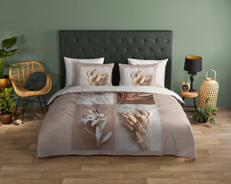 Droog bloemen overtrek van Good Morning, 140 x 200/220 cm, kussensloop 60 x 70 cm