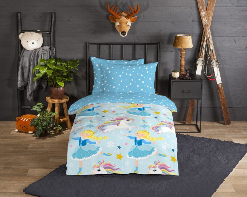 Eenhoorns en prinsessen overtrek van Good Morning, 140 x 200 cm, kussensloop 70 x 90 cm