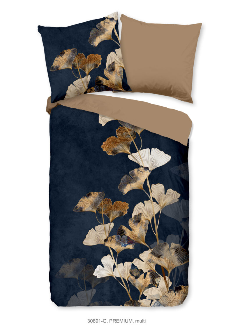 Good Morning Dekbedovertrek "ginkgo bladeren" - Multi - (155x220 cm) - Katoen