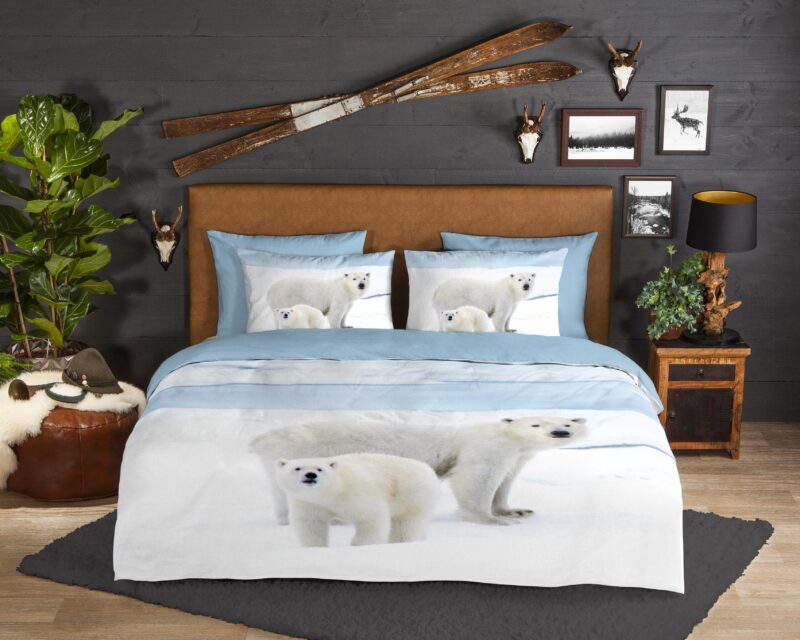 Ijsberen overtrek van Good Morning, 240 x 200/220 cm, kussensloop 60 x 70 cm