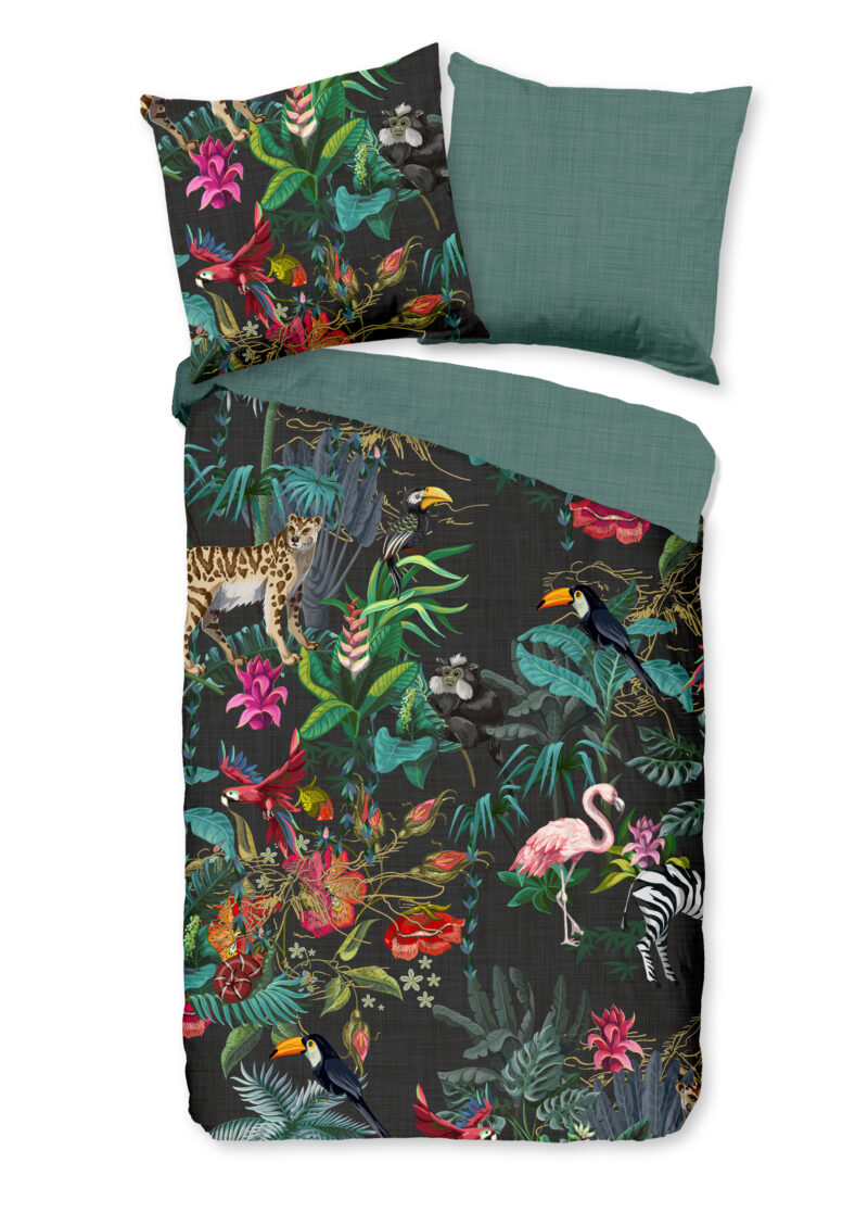Good Morning Dekbedovertrek "jungleprint" - Multi - (135x200 cm) - Katoen