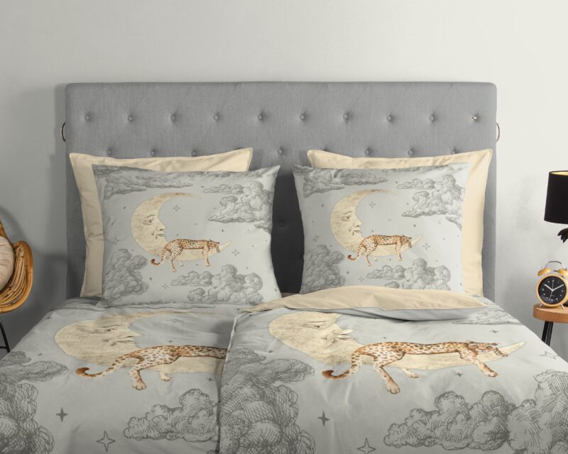 100% katoen dekbedset maan en wolken van Good Morning in 135 x 200 cm