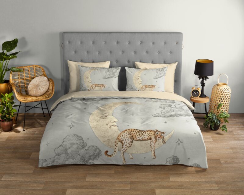 Maan en wolken overtrek van Good Morning, 240 x 200/220 cm, kussensloop 60 x 70 cm