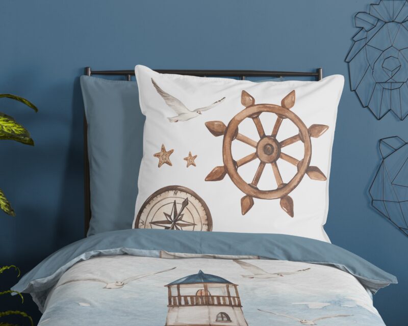 100% katoen dekbedset maritiem/ vuurtoren van Good Morning in 135 x 200 cm