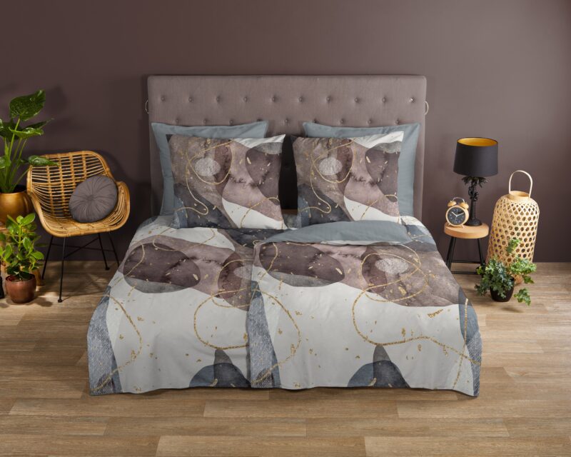 Moderne overtrek van Good Morning, 135 x 200 cm, kussensloop 80 x 80 cm - kussensloop 80 x 80 cm