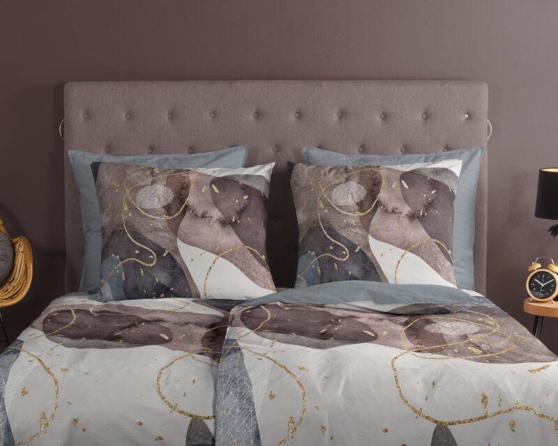 100% katoen dekbedset moderne van Good Morning in 135 x 200 cm - kussensloop 80 x 80 cm