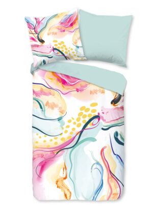 Good Morning dekbedovertrek moderne - Multicolor - 155 x 220 cm - 100% katoen