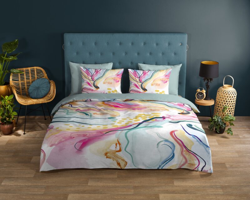 Moderne overtrek van Good Morning, 200 x 200/220 cm, kussensloop 60 x 70 cm