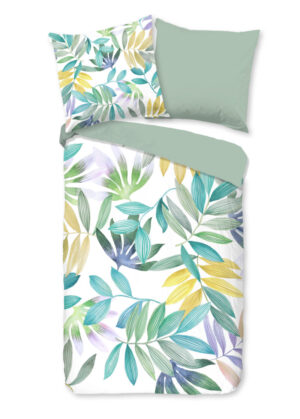 Good Morning dekbedovertrek palmbladeren - Multicolor - 135 x 200 cm - 100% katoen