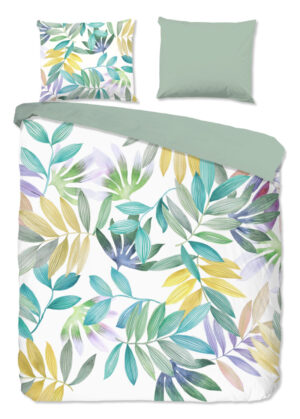 Good Morning dekbedovertrek palmbladeren - Multicolor - 200 x 200/220 cm - 100% katoen