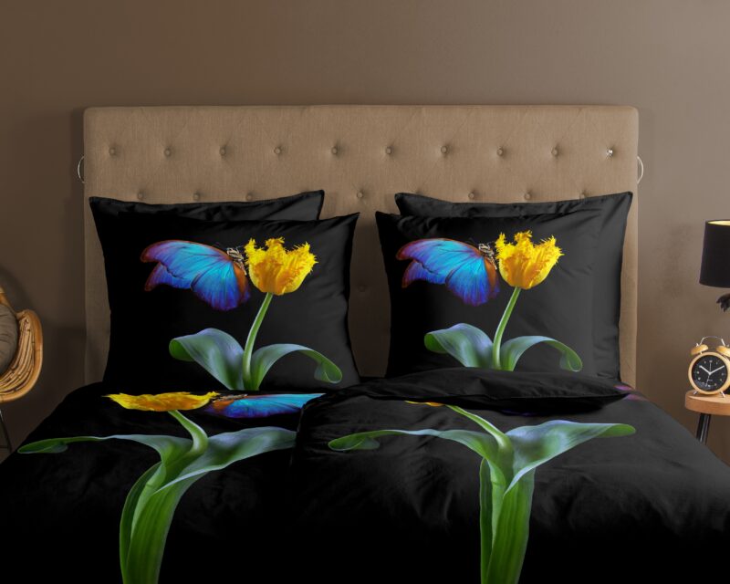 100% katoen dekbedset papegaai tulp & vlinder van Good Morning in 135 x 200 cm