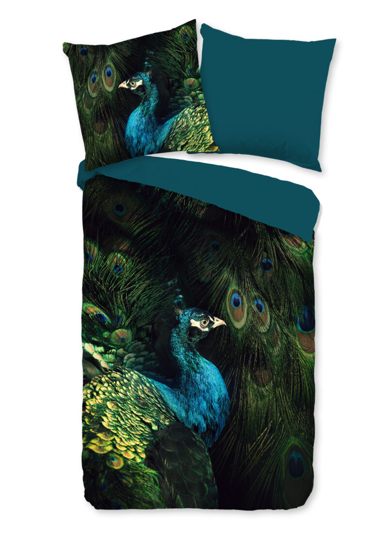 Good Morning dekbedovertrek pauw - Multicolor - 135 x 200 cm - 100% katoen