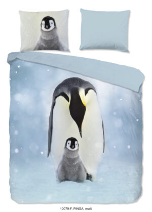 Good Morning dekbedovertrek pinguins - Multicolor - 260 x 200/220 cm - 100% katoen/flanel