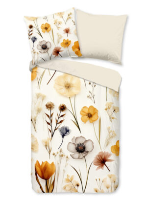 Good Morning dekbedovertrek rustige bloemen - Multicolor - 135 x 200 cm - 100% katoen