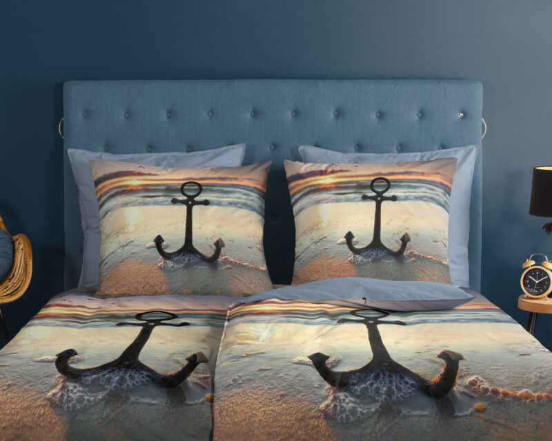 100% katoen dekbedset strand/ zee van Good Morning in 135 x 200 cm - kussensloop 80 x 80 cm