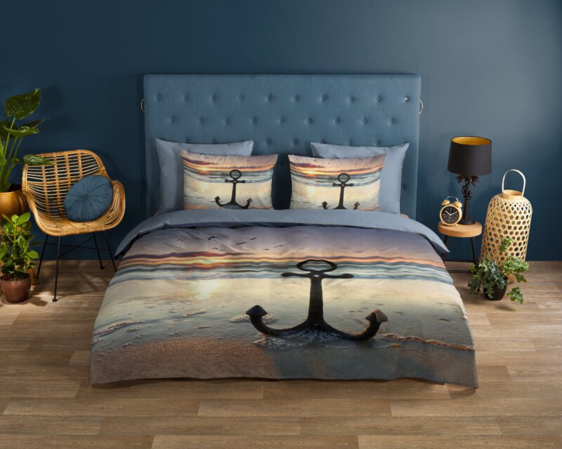 Strand/ zee overtrek van Good Morning, 200 x 200/220 cm, kussensloop 60 x 70 cm - kussensloop 60 x 70 cm