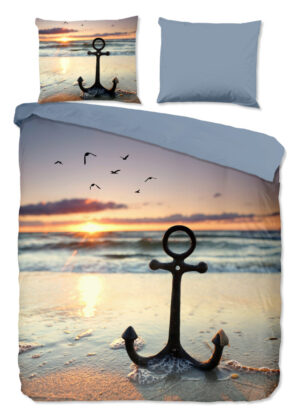 Good Morning dekbedovertrek strand/ zee - Multicolor - 240 x 200/220 cm - 100% katoen