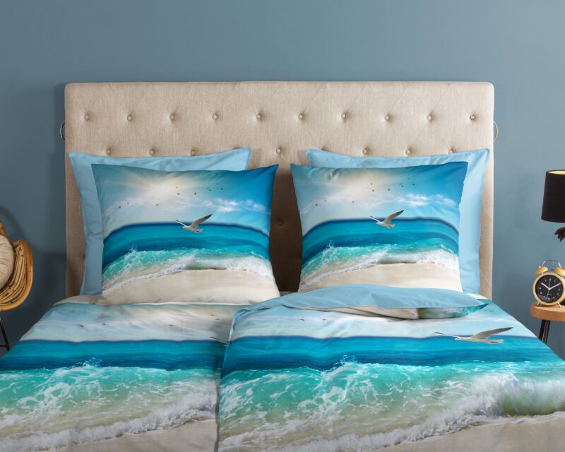 100% katoen dekbedset strandthema van Good Morning in 135 x 200 cm