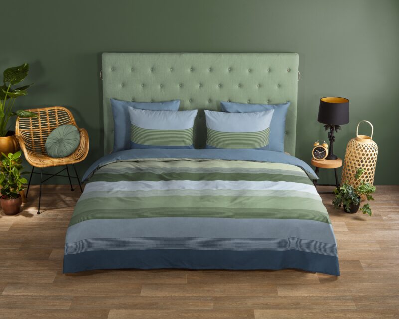 Strepen overtrek van Good Morning, 240 x 200/220 cm, kussensloop 60 x 70 cm