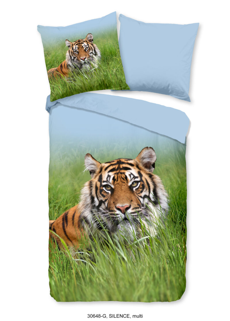Good Morning dekbedovertrek tijger - Multicolor - 135 x 200 cm - 100% katoen