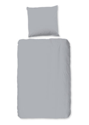 Good Morning dekbedovertrek - Zilver - 135 x 200 cm - 100% katoen/flanel