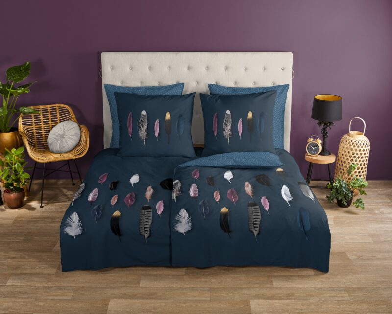 Veren overtrek van Good Morning, 135 x 200 cm, kussensloop 80 x 80 cm - Blauw