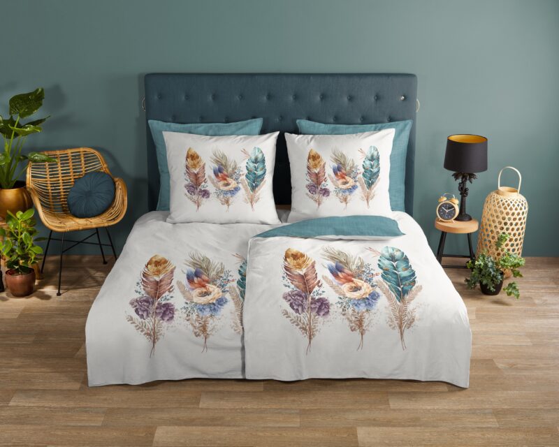 Veren overtrek van Good Morning, 135 x 200 cm, kussensloop 80 x 80 cm - Multicolor