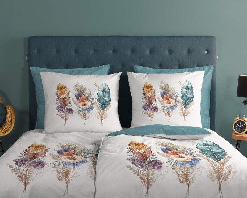 100% katoen dekbedset veren van Good Morning in 135 x 200 cm - Multicolor