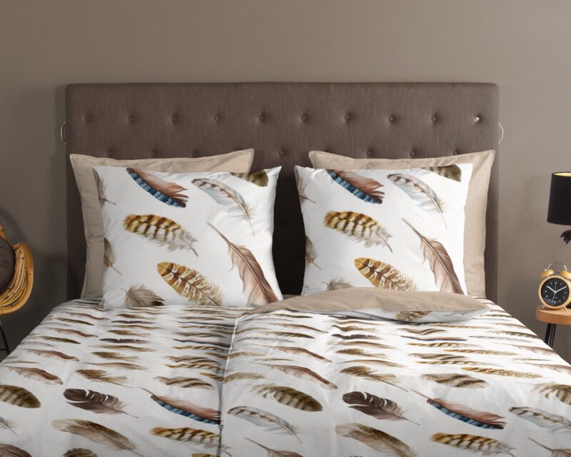 100% katoen dekbedset veren van Good Morning in 135 x 200 cm - Zand