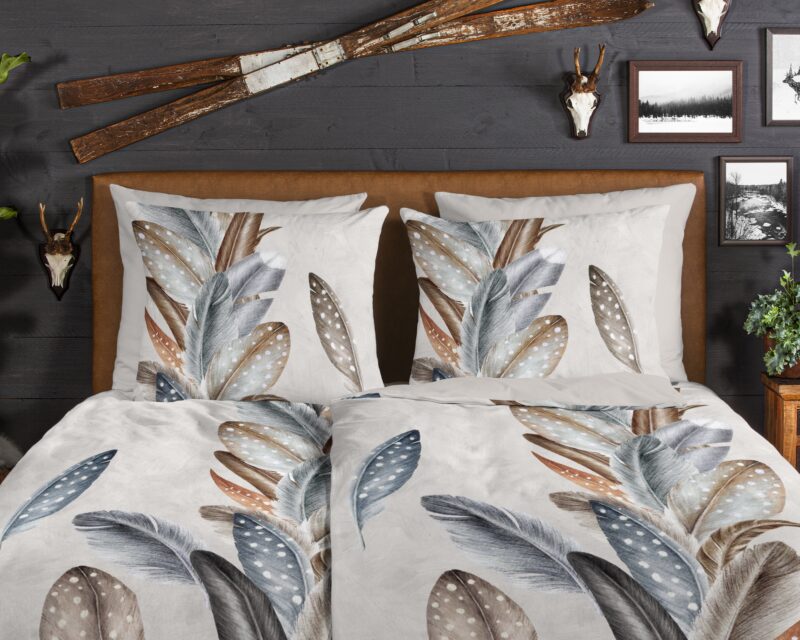 100% katoen/flanel dekbedset veren van Good Morning in 135 x 200 cm - kussensloop 80 x 80 cm