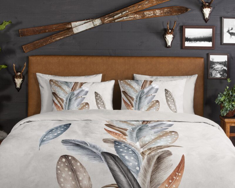 100% katoen/flanel dekbedset veren van Good Morning in 200 x 200/220 cm