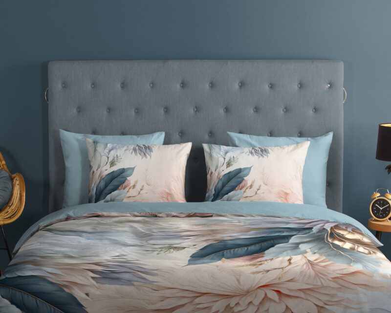 100% katoen dekbedset veren en bladeren van Good Morning in 140 x 200/220 cm