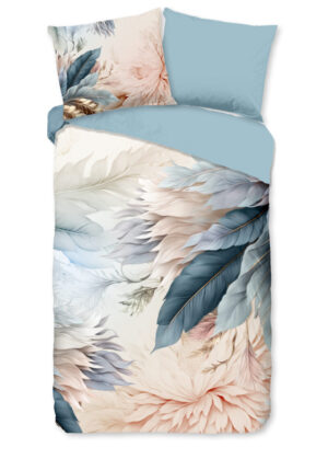 Good Morning dekbedovertrek veren en bladeren - Multicolor - 140 x 200/220 cm - 100% katoen
