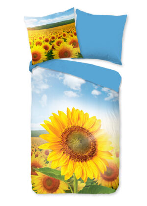 Good Morning dekbedovertrek zonnebloemen - Multicolor - 135 x 200 cm - 100% katoen