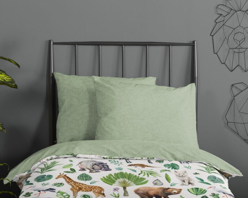 100% katoen dekbedset Afrikaanse dieren / big five van Good Morning in 140 x 200 cm