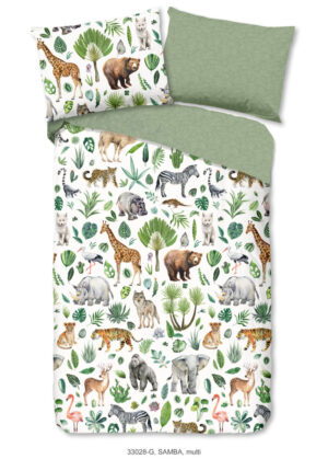Good Morning dekbedovertrek Afrikaanse dieren / big five - Multicolor - 140 x 200 cm - 100% katoen