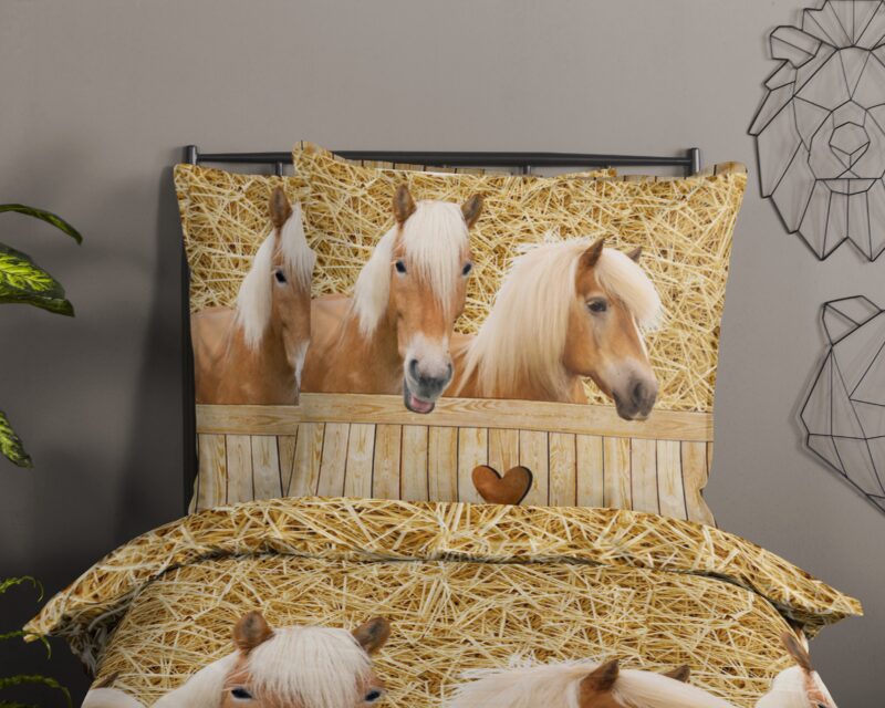 100% katoen dekbedset Haflinger paarden van Good Morning in 135 x 200 cm