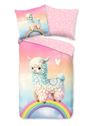 Good Morning dekbedovertrek Lama - Multicolor - 135 x 200 cm - 100% katoen