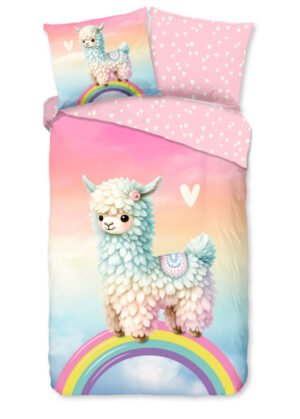 Good Morning dekbedovertrek Lama - Multicolor - 140 x 200/220 cm - 100% katoen