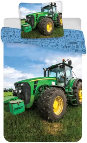 Good Morning dekbedovertrek Tractor Field - Multicolor - 140 x 200 cm - 100% katoen