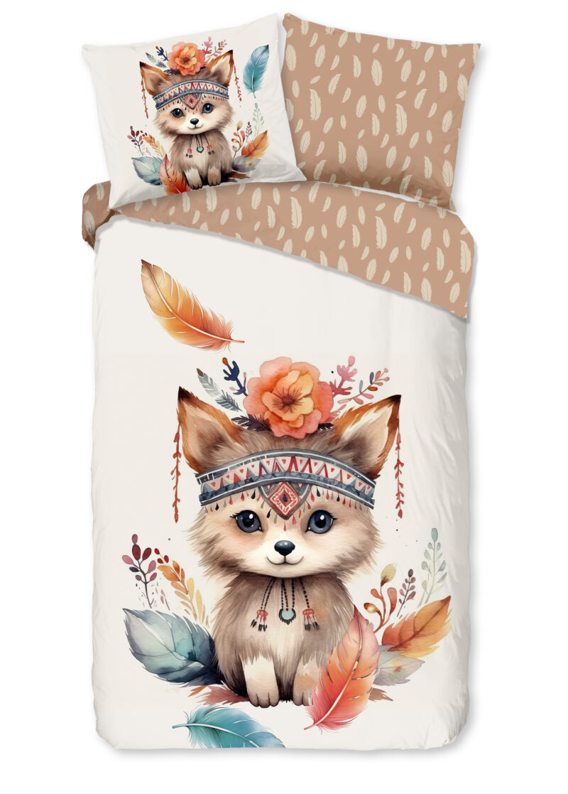Good Morning dekbedovertrek baby vos/ herfst thema - Multicolor - 140 x 200/220 cm - 100% katoen