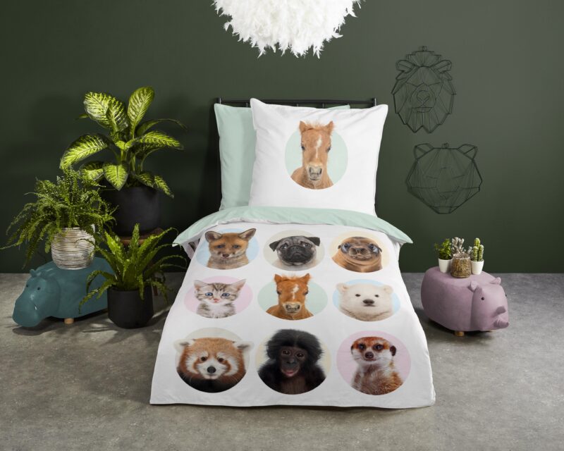Dieren overtrek van Good Morning, 135 x 200 cm, kussensloop 80 x 80 cm - foto 2
