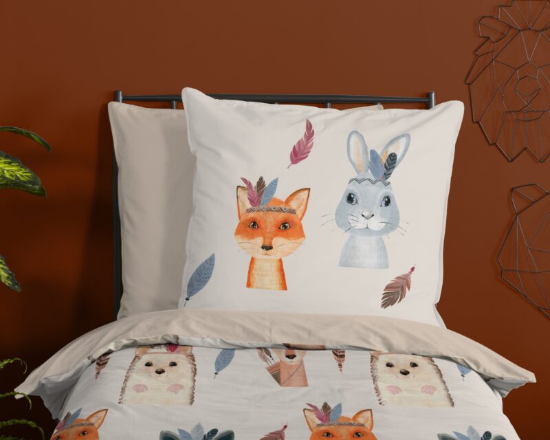 100% katoen dekbedset dieren van Good Morning in 135 x 200 cm - kussensloop 80 x 80 cm