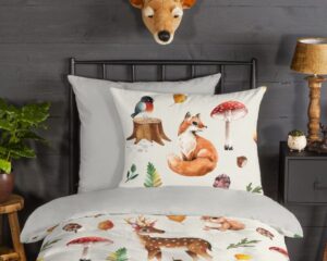 100% katoen/flanel dekbedset dieren van Good Morning in 135 x 200 cm