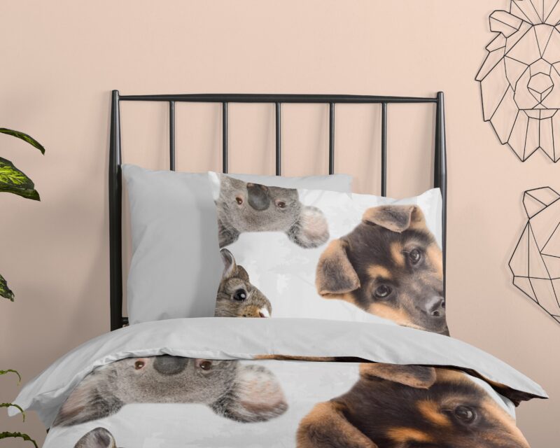 100% katoen dekbedset dieren van Good Morning in 140 x 200/220 cm - foto 3