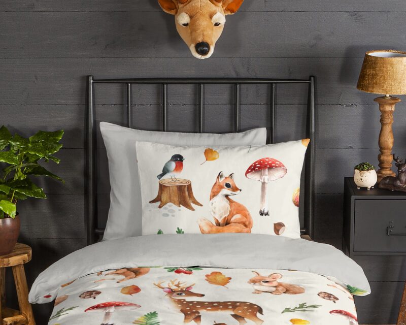 100% katoen/flanel dekbedset dieren van Good Morning in 140 x 200/220 cm