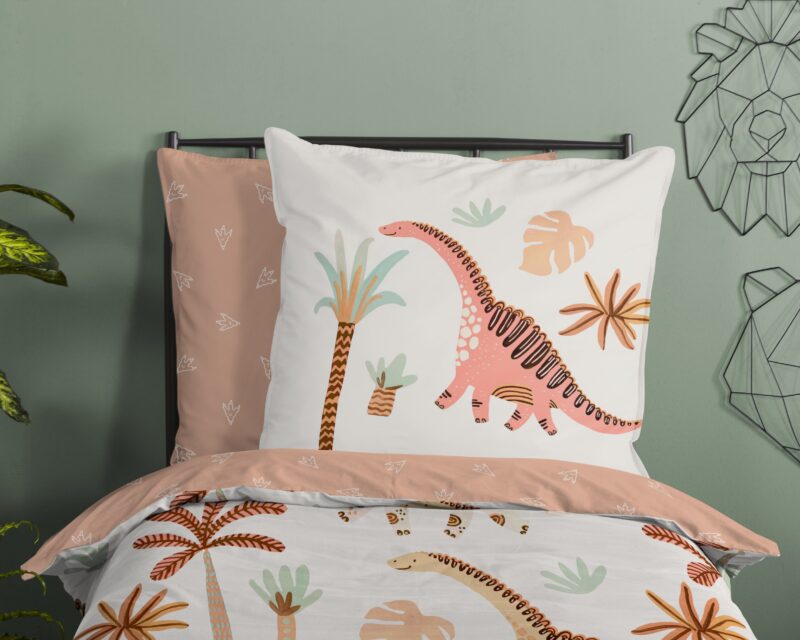 100% katoen dekbedset dinosaurussen van Good Morning in 135 x 200 cm
