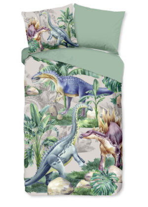Good Morning dekbedovertrek dinosaurussen - Multicolor - 140 x 200/220 cm - 100% katoen - foto 1
