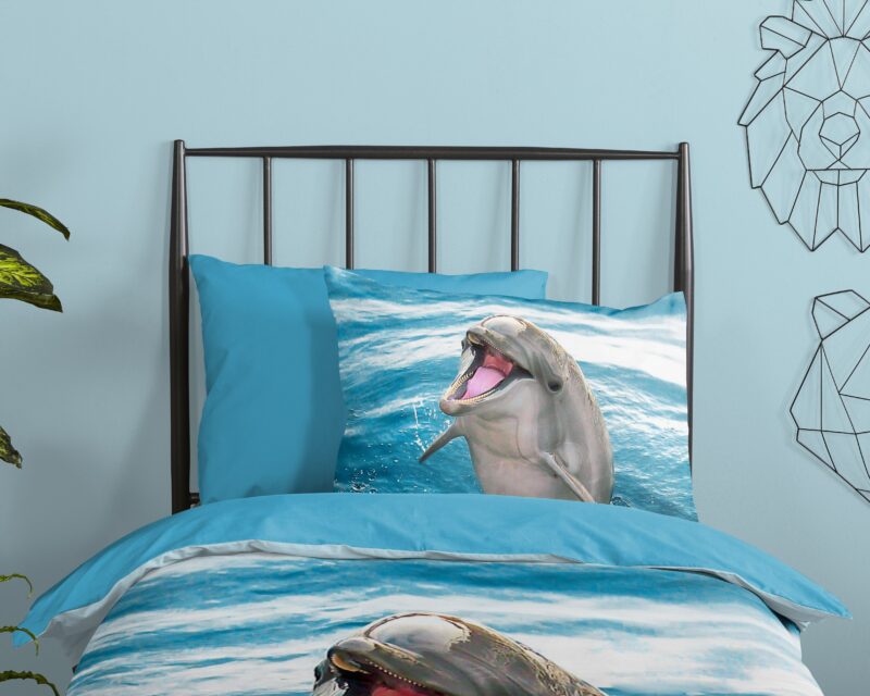 100% katoen dekbedset dolfijn van Good Morning in 140 x 200/220 cm