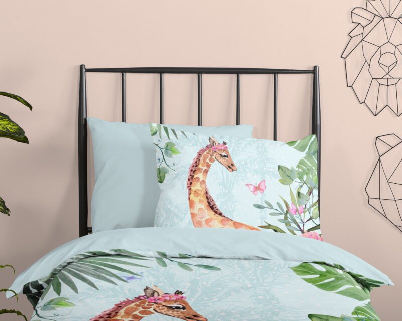 100% katoen dekbedset giraf van Good Morning in 140 x 200/220 cm